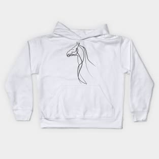 Horse Lineart Kids Hoodie